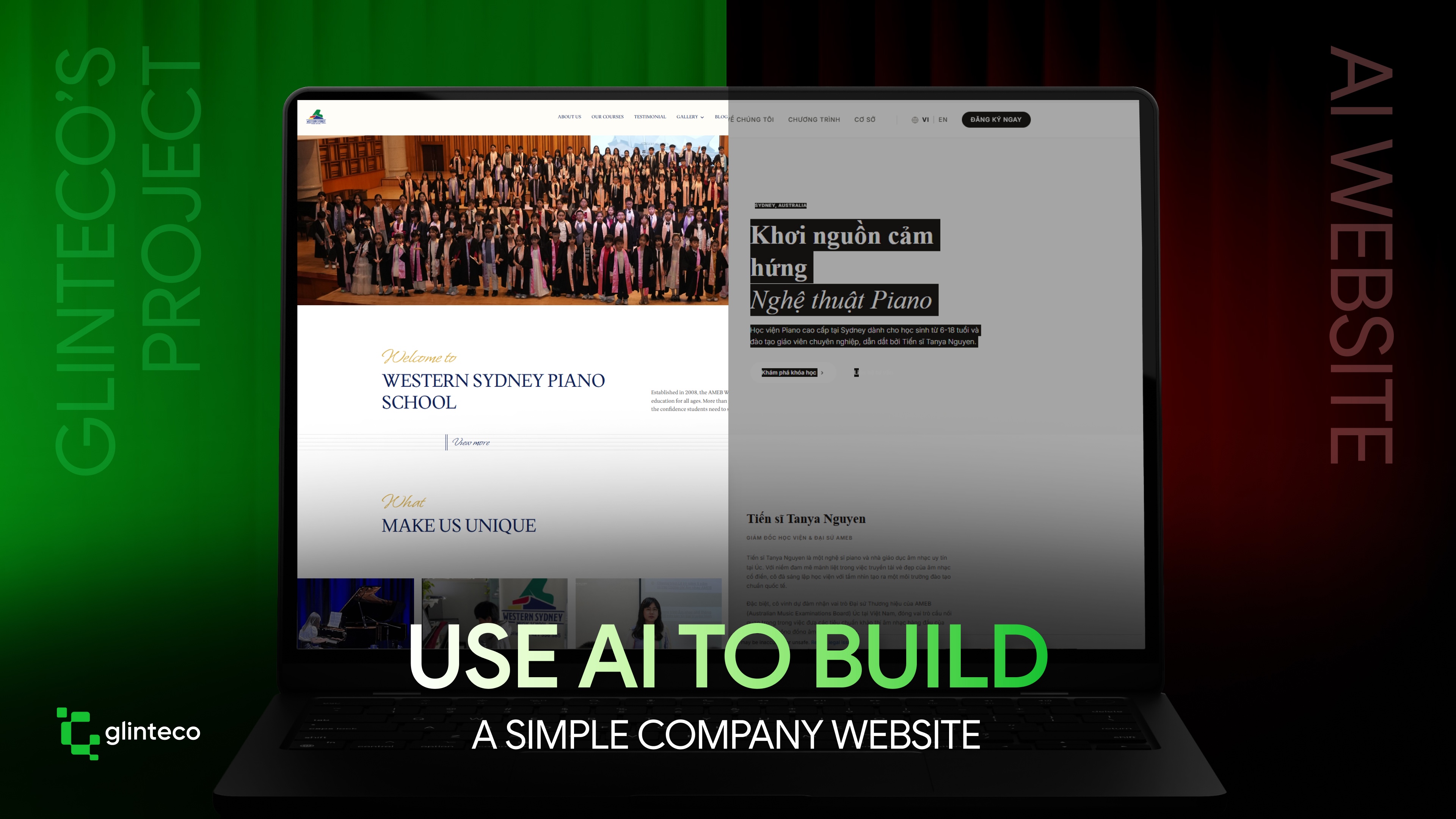 use ai to build simple company website