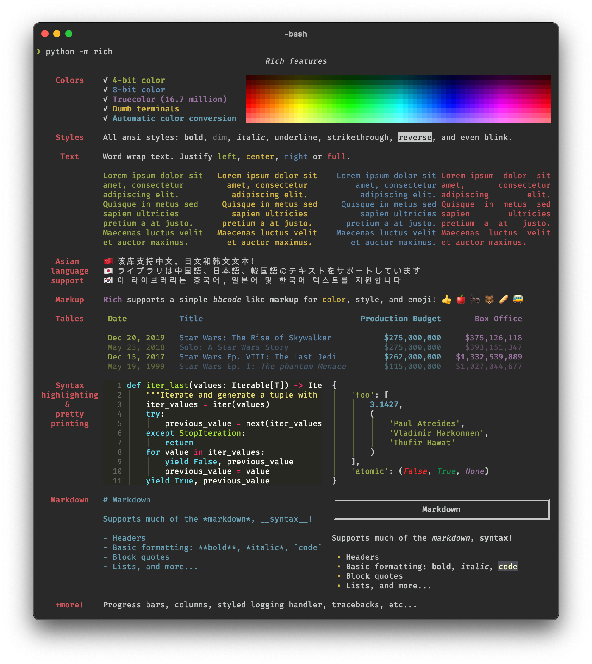 rich python package