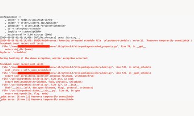 [TIPS] Resolving the Celery Beat 'Resource Temporarily Unavailable' Error