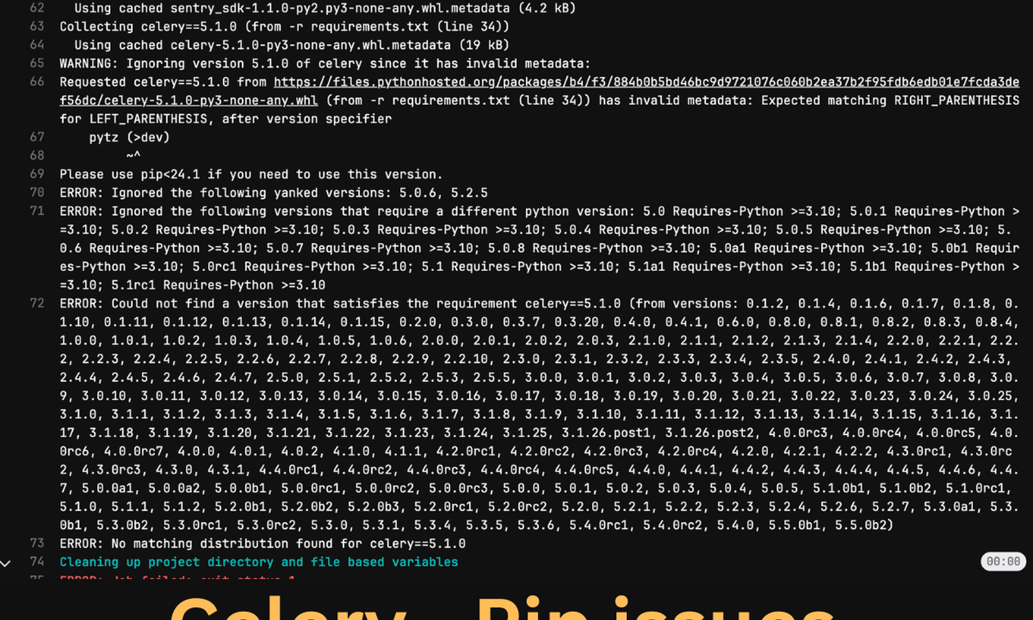 [TIPS] Troubleshooting Pip Installation Issues in CI/CD Pipelines