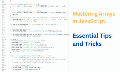 [TIPS] Javascript Array: Essential Tips and Tricks