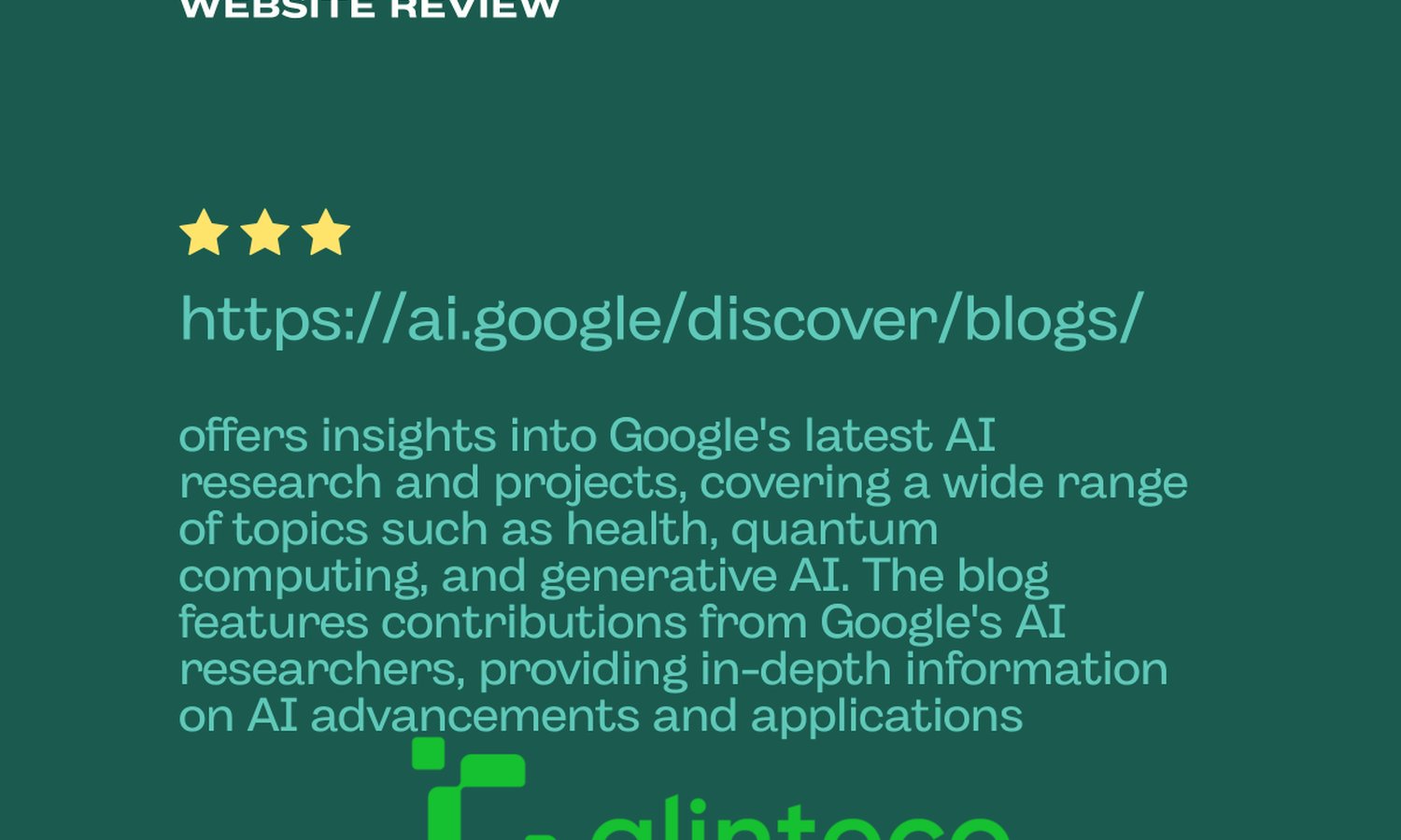 [Useful Site Review] Google AI Blog