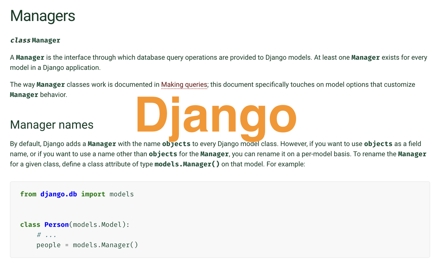 Django Manager Queryset Advanced Topics