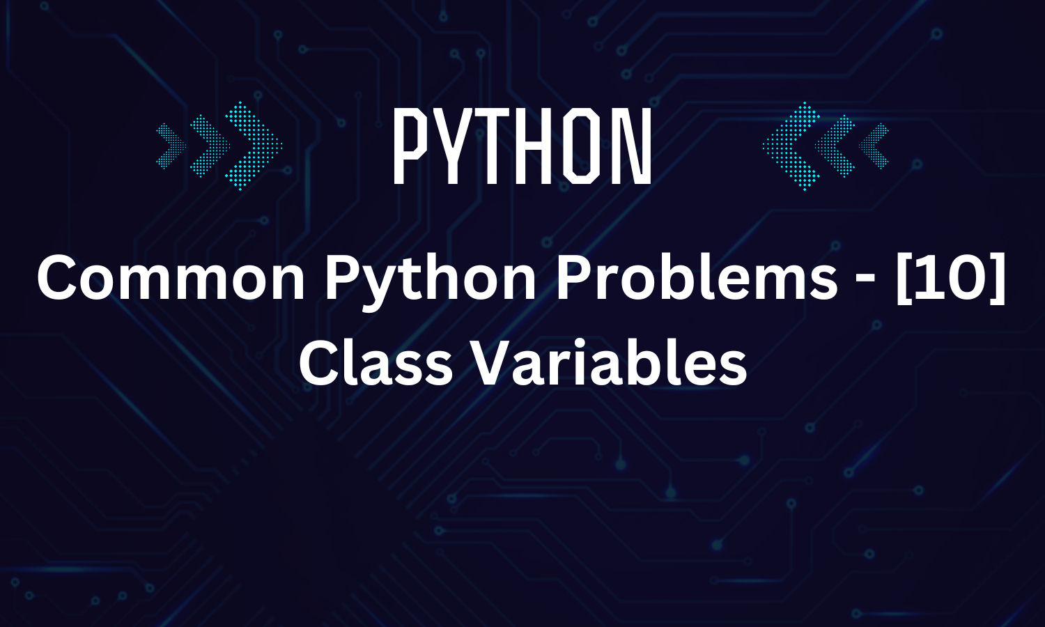 Common Python Problems - [10] Class Variables